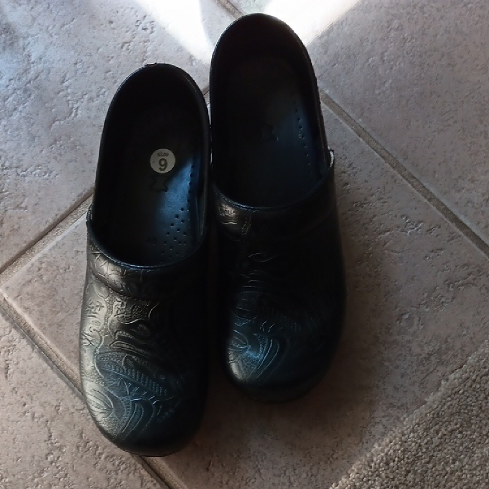 Dansko Black Sole Clogs